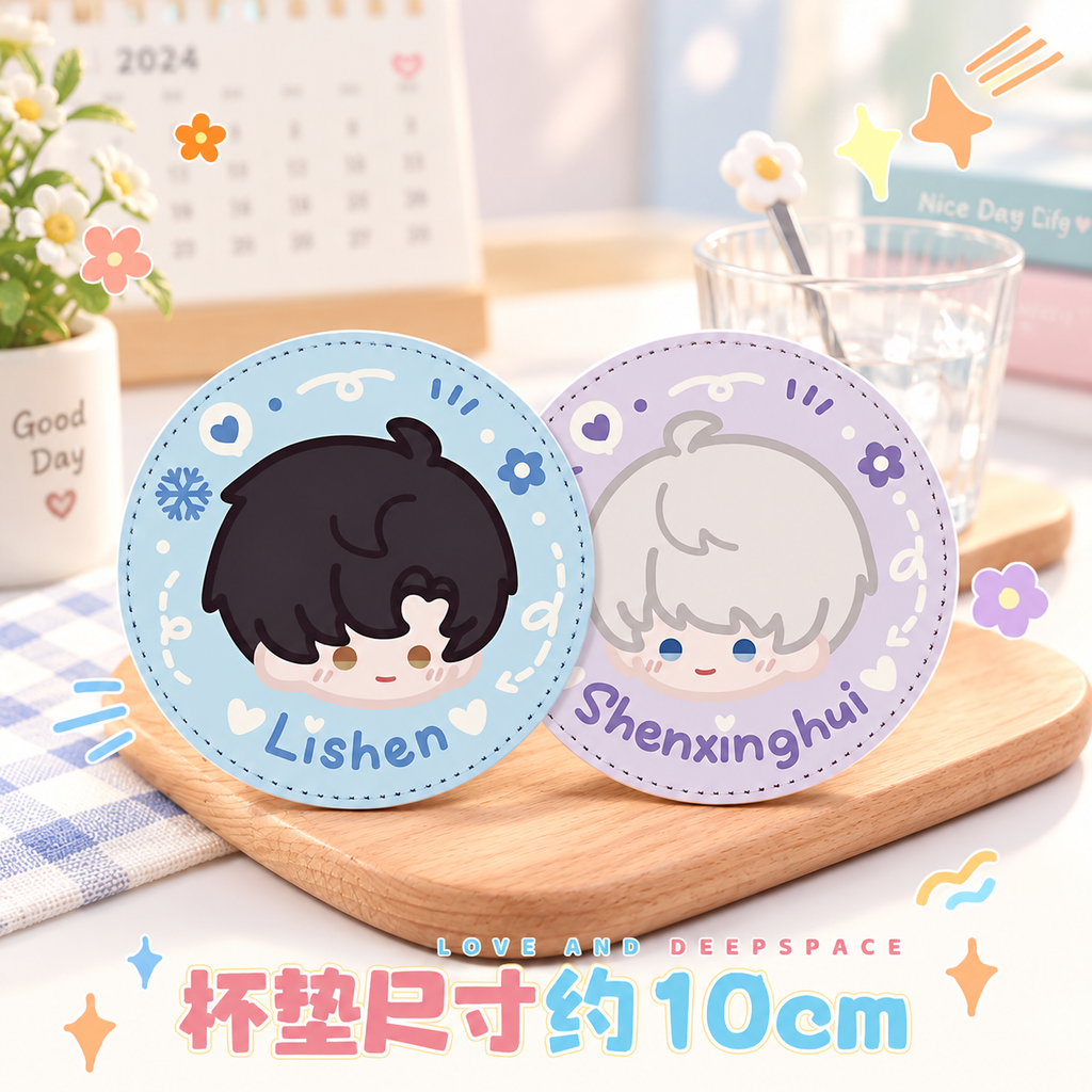 Love and Deepspace Character Faux Leather Coaster – Choose Your Character