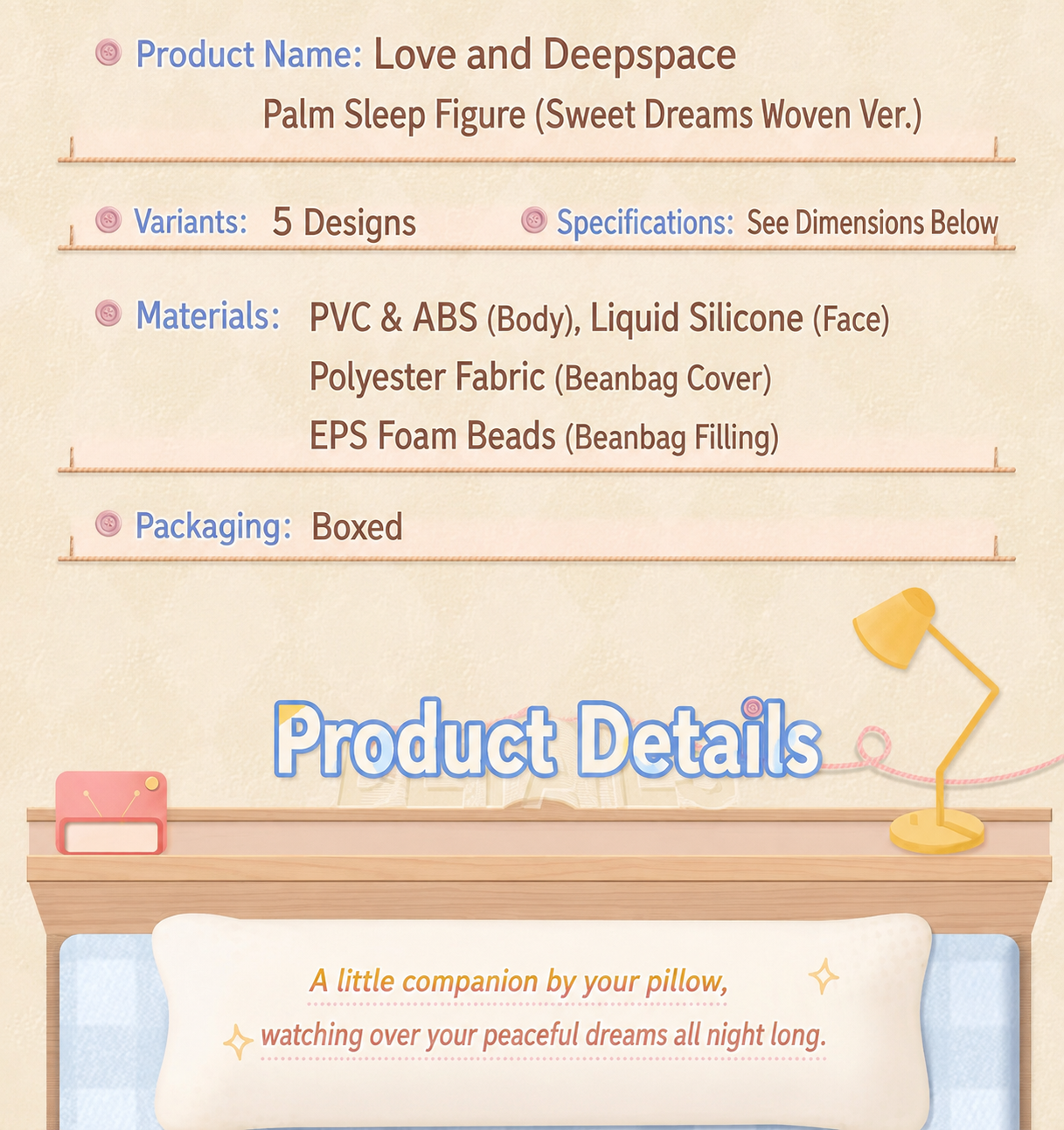 Love and Deepspace Sweet Dreams Woven Series Figure