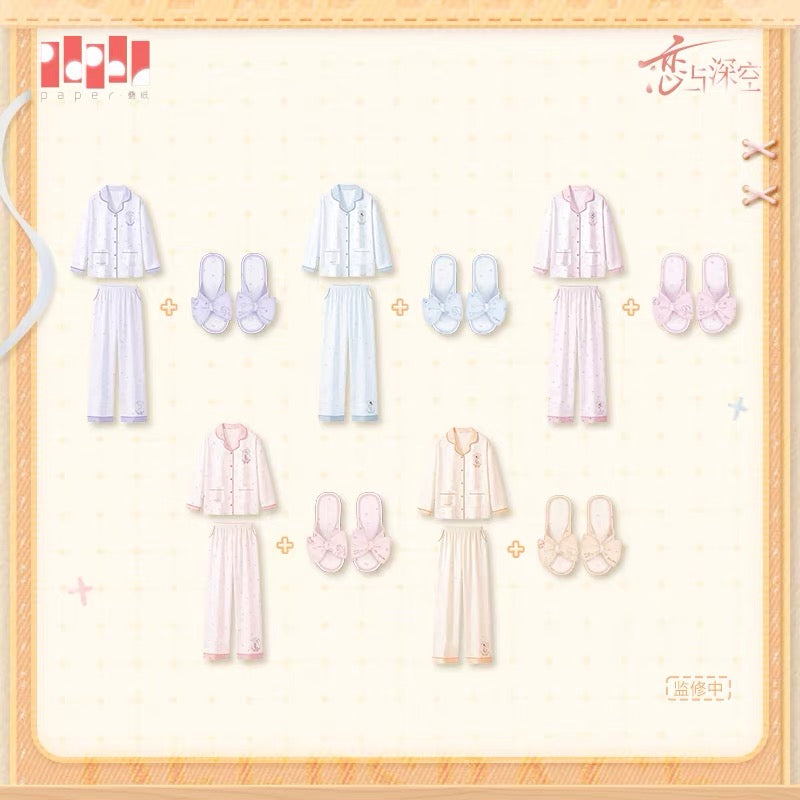 Love and Deepspace Sweet Dreams Woven Series Pajama + Slipper Set
