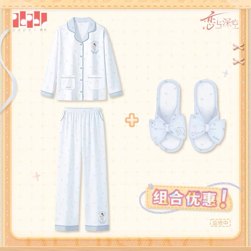 Love and Deepspace Sweet Dreams Woven Series Pajama + Slipper Set