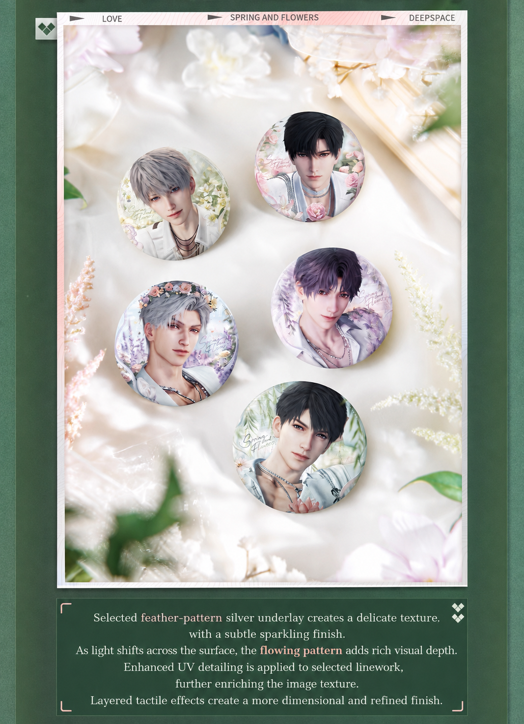 Love and Deepspace Yours In Bloom Series Metal Pin