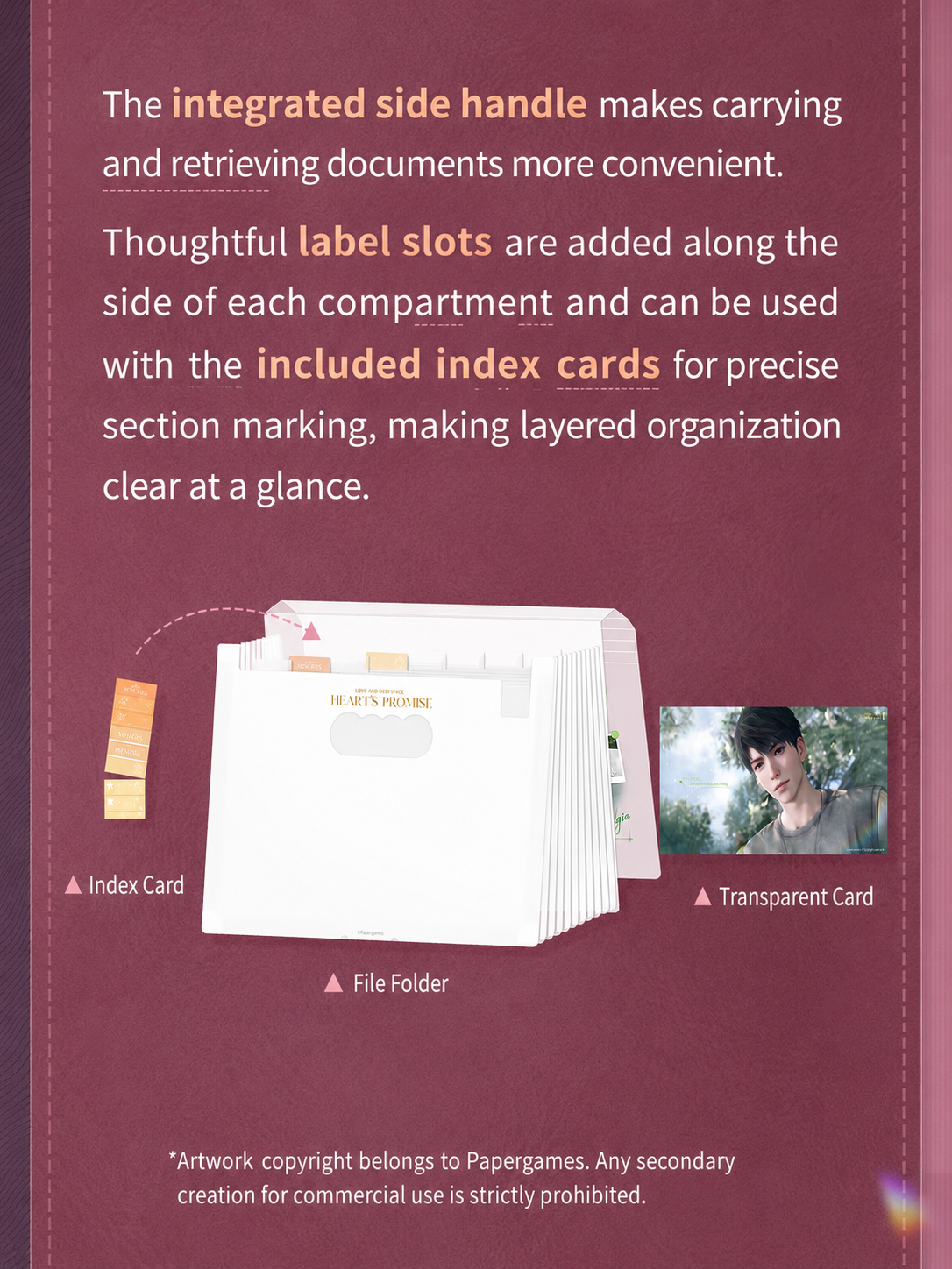 Love and Deepspace Heart's Promise Series Multi Layer File Folder