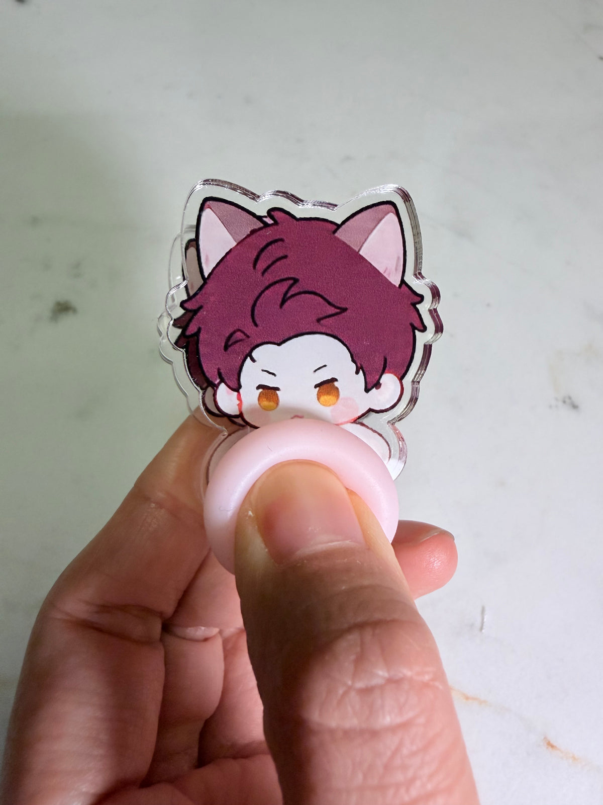 Love and Deepspace CharacterChibi Squishy Butt Acrylic Clip – Choose Your Love Interests